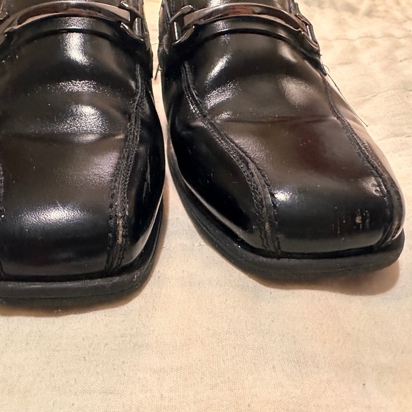 Florsheim boys kids size 7M silver Bit Jr Black Noir Patton dress shoes church - Picture 9 of 11